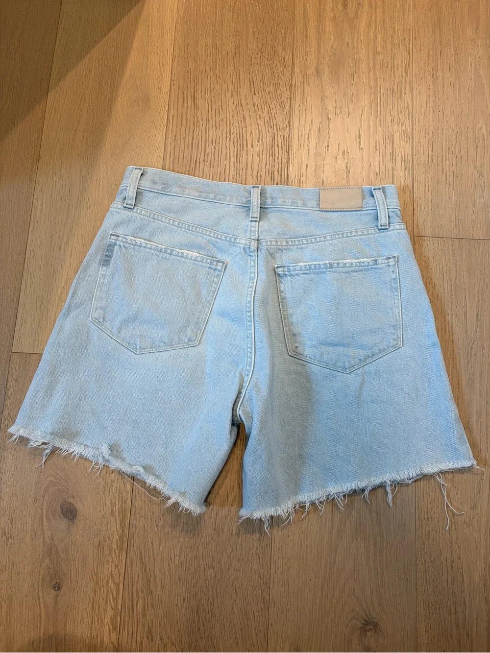 PAIGE Archie Light Wash Denim Jean Shorts